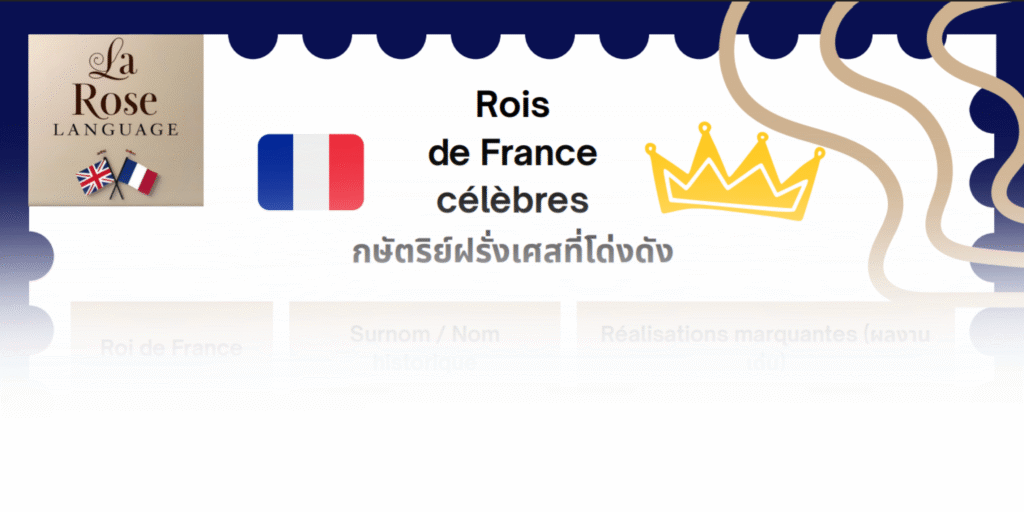 เอกสารแจกฟรี สรุปวัฒนธรรมฝรั่งเศส A-level Rois de France célèbres สรุปกษัตริย์ฝรั่งเศสที่โด่งดัง